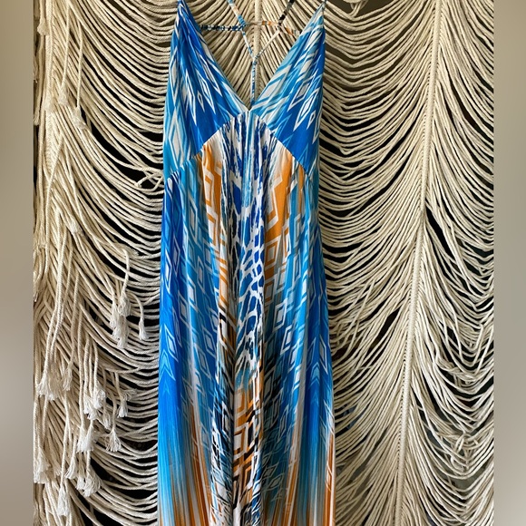 Lani Maxi Dress Tie Dye High Low sz M - Picture 4 of 13